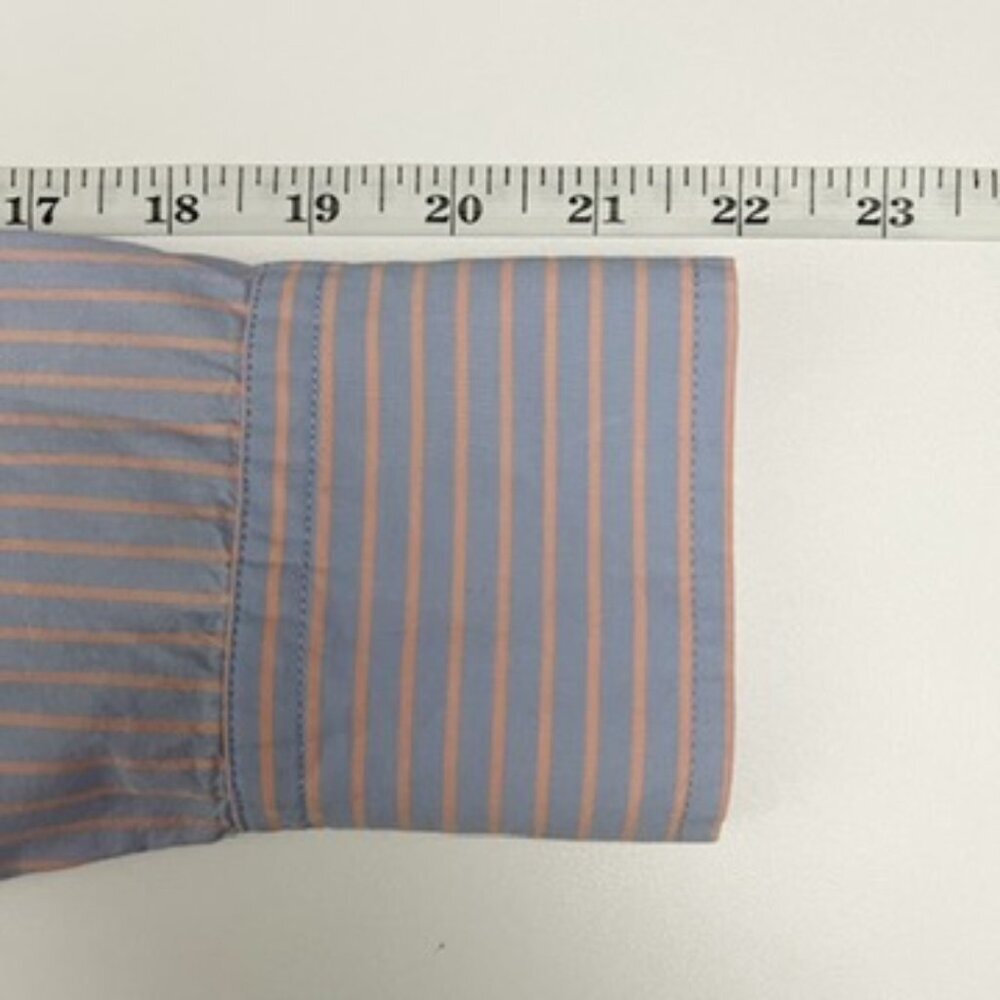 Reformation Willow Pajama Set Cropped Top Boxer Shorts Striped Blue Peach Size L - Picture 10 of 16